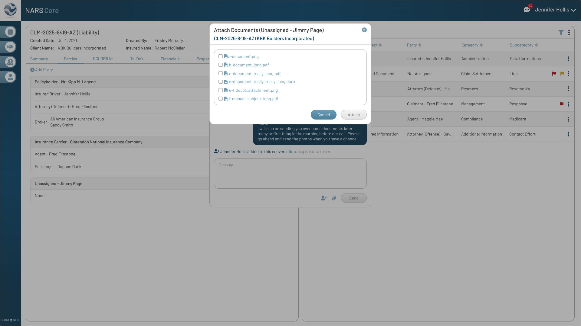 Attach Documents to Message — Users can attach documents to messages for easy sharing of information