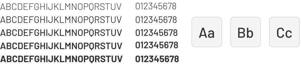 Typography specimen showing Barlow styles used in the NARS UI